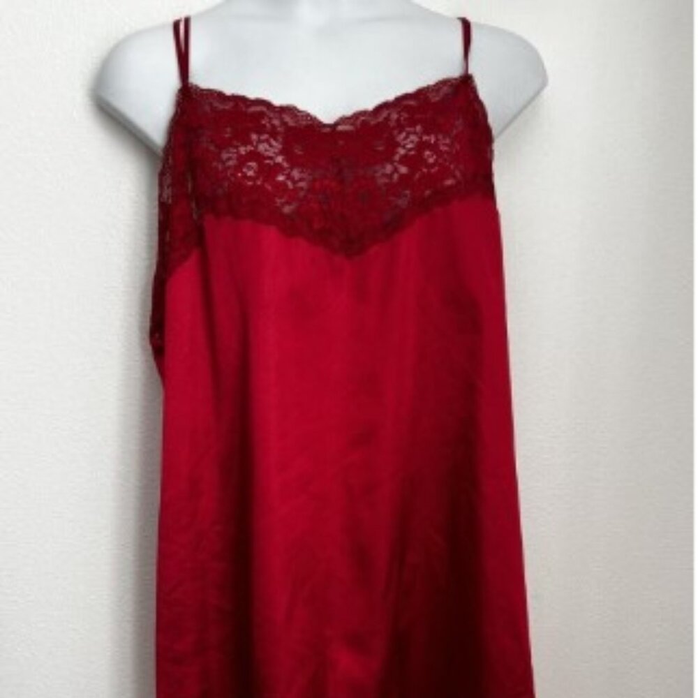 Amoureuse Women's Red Plus Size Camisole-Style Dress/Lingerie 2X